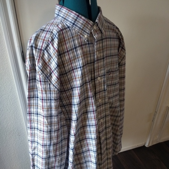 Nautica Mens Button-Down Multi-Color Check - Picture 3 of 6